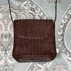 Fossil weaved crossbody bag
